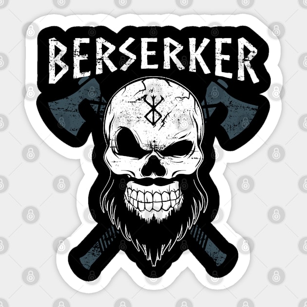 Berserker Viking Sticker by Acroxth